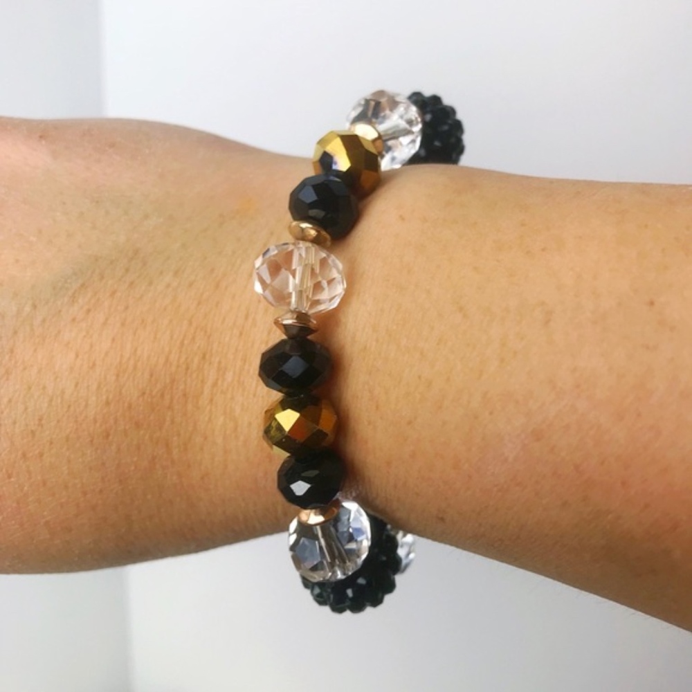 Black Bronze Chunky Bead Bracelet